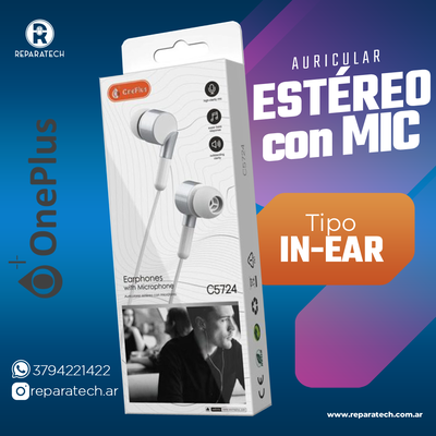 C5724 AURICULAR IN-EAR 3.5MM MANOS LIBRES ONEPLUS