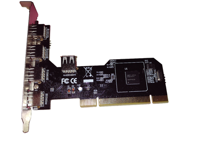 Placa PCI USB 2.0 4 puertos+1 interno