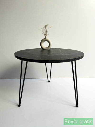 Mesa Ratona Arrime 60cm Ø Melamina Marquina