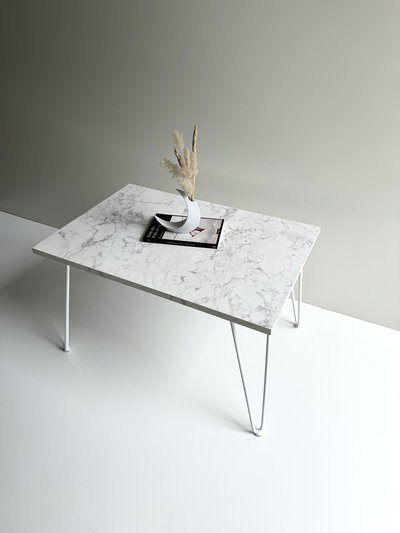Mesa Ratona Moderna Mdf Carrara 68cm X 45cm