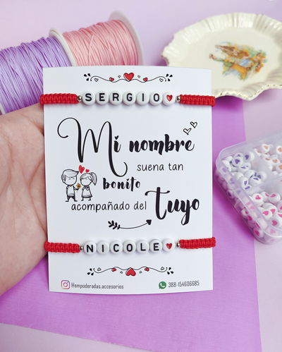 Pulsera con Nombre p/Compartir