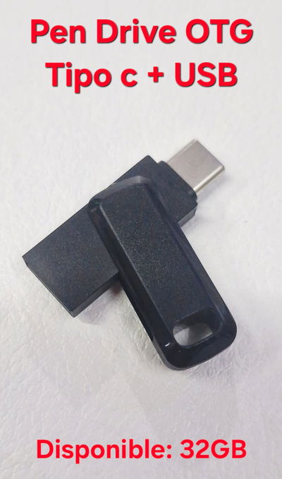Pendrive 32 Gb Duo USB + Tipo C