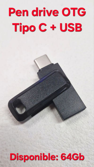 Pendrive 64 Gb Duo USB + Tipo C