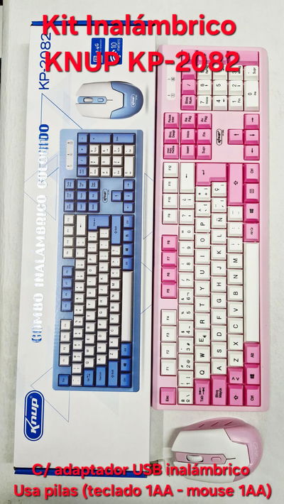 Kit Mouse Y Teclado Inalambrico Usb Knup KP-2082