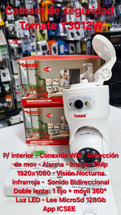 Camara de seguridad WiFi Tomate SC-Y3012W- Doble lente - Interior