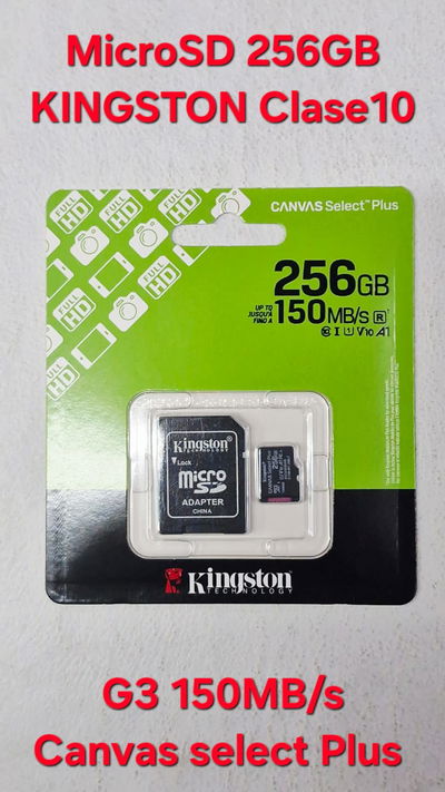 Microsd 256 Gb Kingston Clase 10 G3 V10 150MB/s