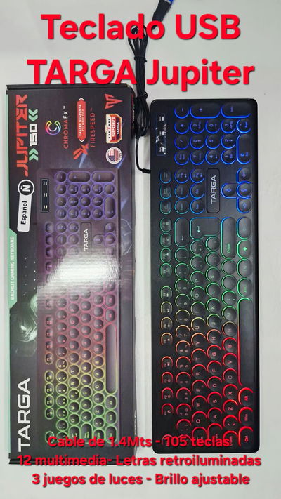 Teclado C/Cable USB Targa Jupiter