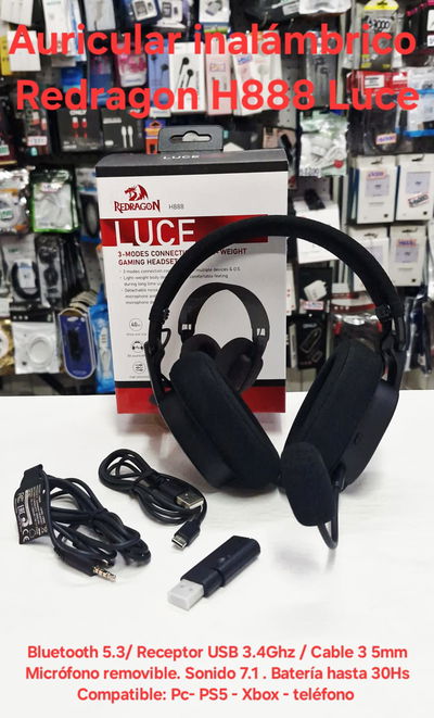 Auricular Para Pc Inalambrico Redragon H888