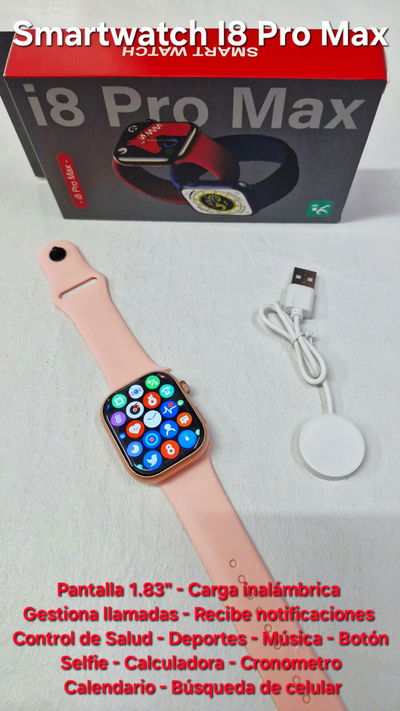 Smartwatch I8 Promax - Negro o Rosa