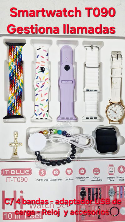 Smartwatch T090 - Rosa o Blanco