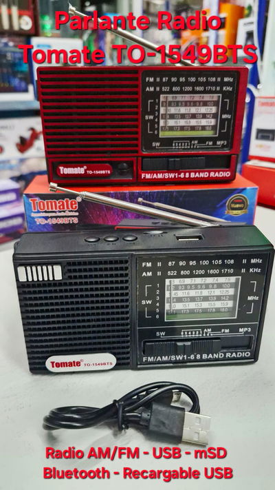 Parlante Bluetooth Radio Tomate TO-1549BTS