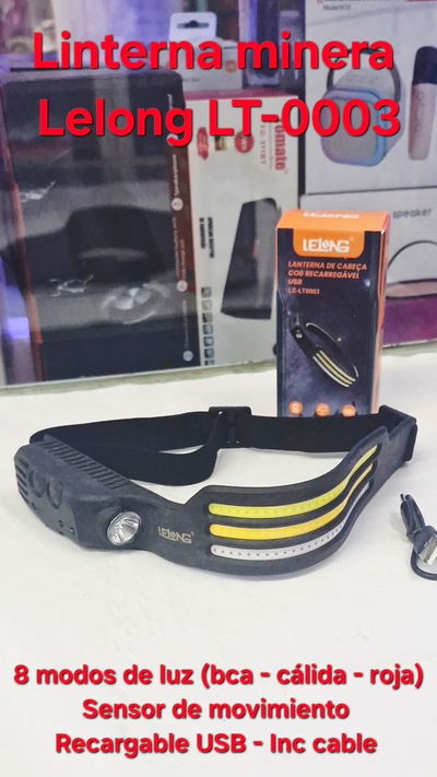 Linterna Minera Recargable LELONG LE-LT0003