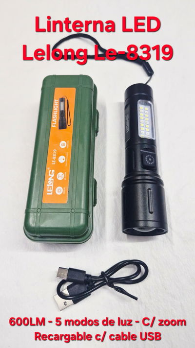 Linterna LED Recargable Lelong LE-8319