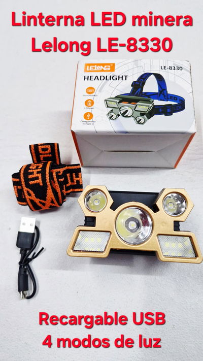 Linterna Minera Recargable LELONG LE-8330