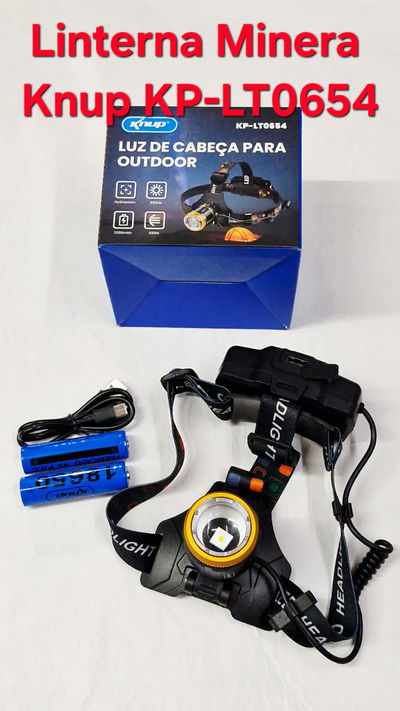 Linterna Minera Recargable KNUP KP-LT0654