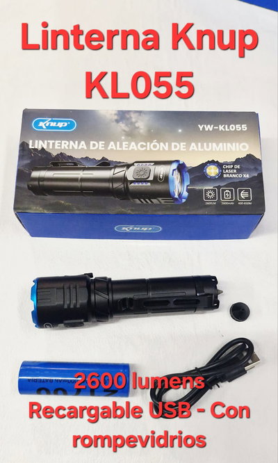 Linterna LED Recargable KNUP YW-KL055