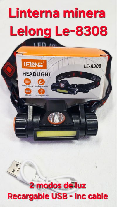 Linterna Minera Recargable LELONG LE-8308