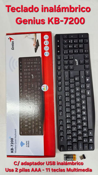 Teclado Inalambrico Usb Genius KB-7200