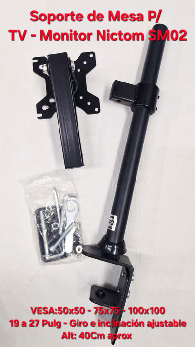 Soporte de Mesa Monitor / TV 19 a 27 Pulg Nictom SM02