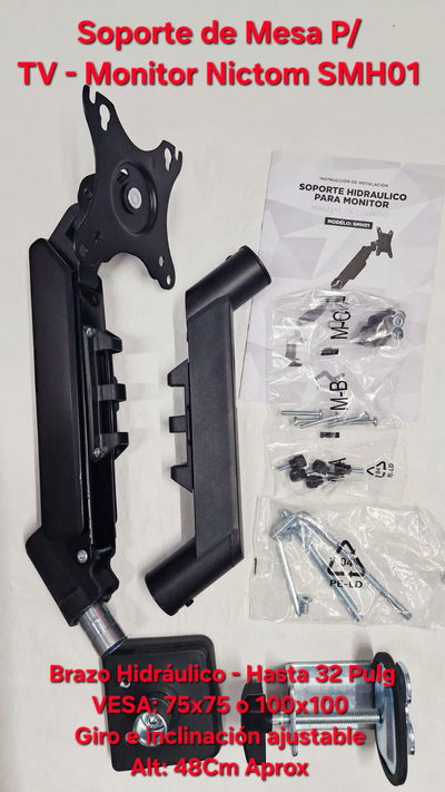 Soporte de Mesa Monitor / TV 19 a 32 Pulg Nictom SMH01 
