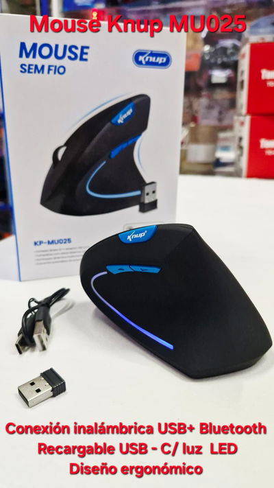 Mouse Inalambrico C/Usb+ Bluetooth  Knup MU025