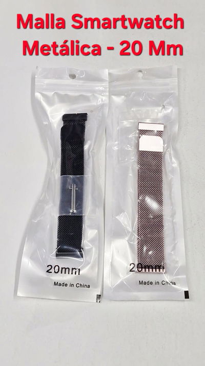 Malla Smartwatch 20Mm - metalica