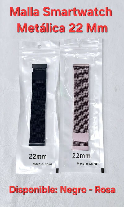 Malla Smartwatch 22Mm - metalica