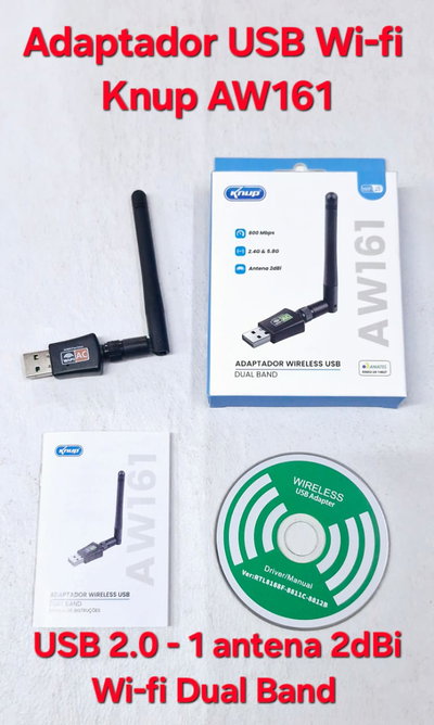 Adaptador Usb Wifi Knup Aw161