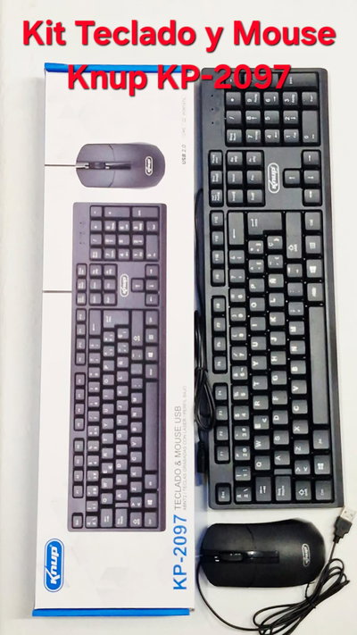 Kit Mouse Y Teclado C/ Cable Usb Knup KP-2097
