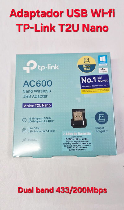 Adaptador Usb Wifi Tp-Link Archer T2U Nano