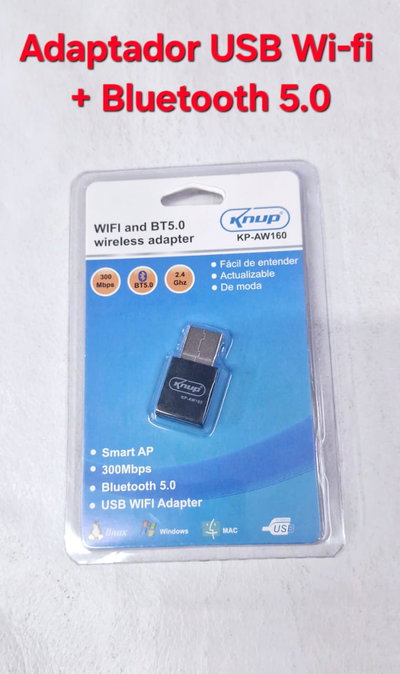 Adaptador Usb Wifi Y Bluetooth Knup Kp-Aw160