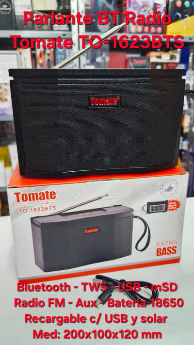 Parlante Bluetooth TOMATE TO-1623BTS