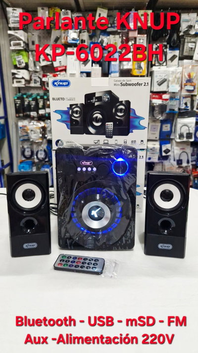 Parlante Para Pc KNUP KP-6022BH - Bluetooth + AUX
