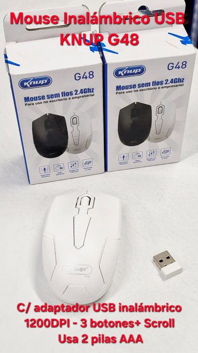 Mouse Inalambrico C/Usb Knup G48