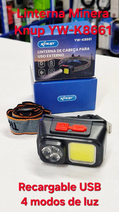 Linterna Minera Recargable KNUP YW-K8661