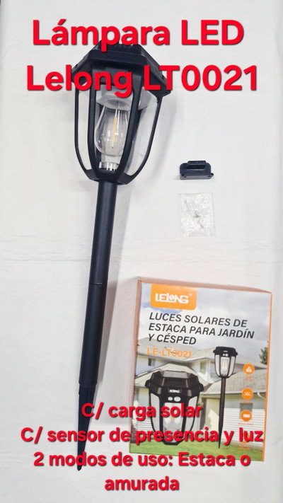Lampara Led LELONG LT0021 c/carga solar