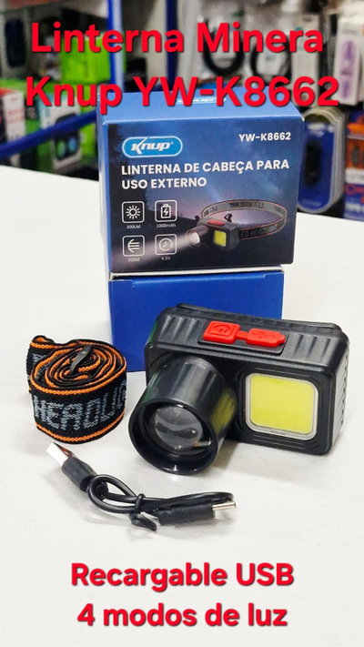 Linterna Minera Recargable KNUP YW-K8662