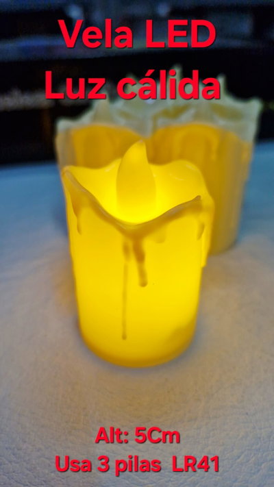Vela LED 5Cm - Luz cálida