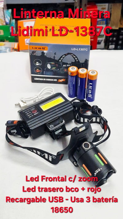 Linterna Minera Recargable Lidimi LD-1387C