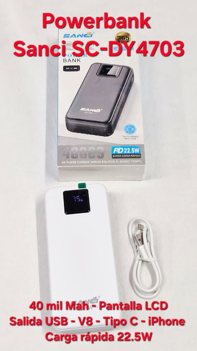Power Bank Cargador Portatil Sanci SC-DY4703
