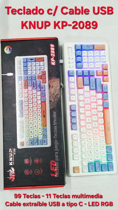 Teclado c/ cable USB KNUP KP-2089