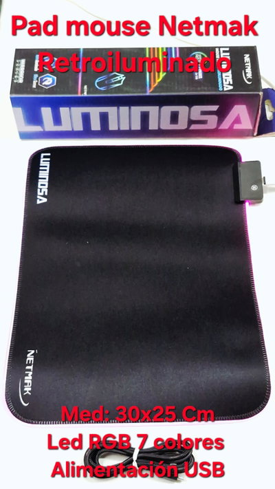 Pad mouse retroiluminado Netmak