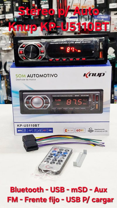 Stereo P/ Auto Knup KP-U5110BT