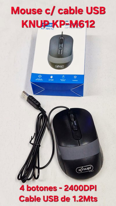 Mouse C/Cable Usb Knup KP-M612