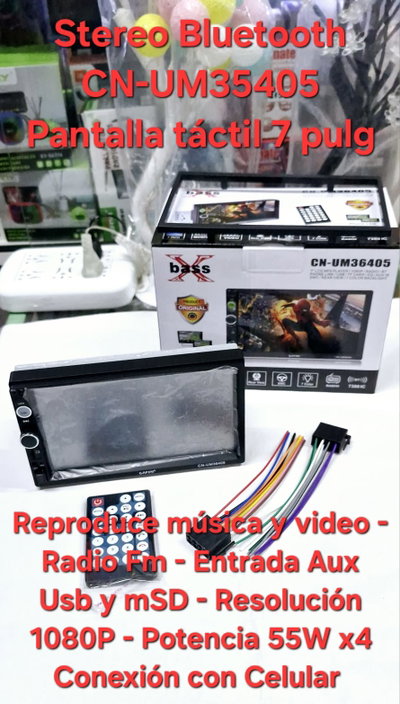 Stereo P/ Auto Cafini CN-UM36405 - Pantalla 7 Pulg Tactil