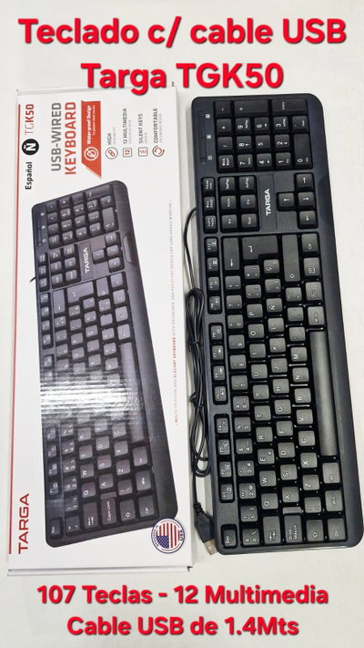Teclado c/ cable USB Targa TGK50