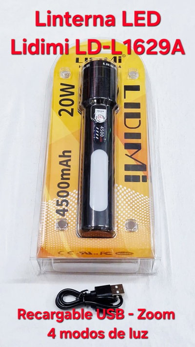 Linterna LED Recargable Lidimi LD-L1629A