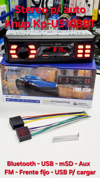 Stereo P/ Auto Knup KP-U5108BT