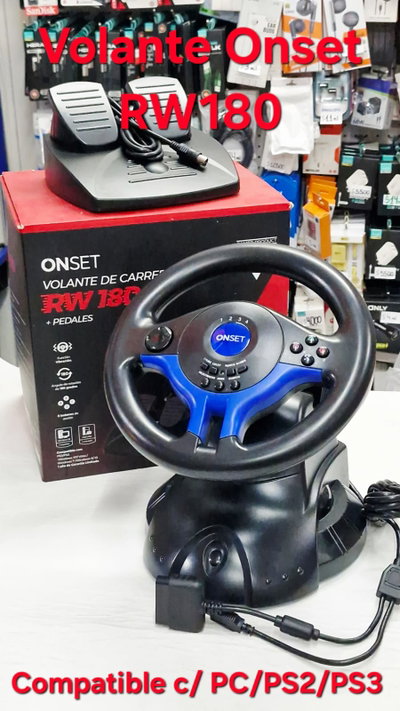 Volante ONSET RW180 - PC/PS2/PS3