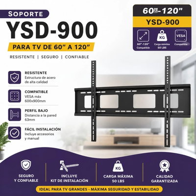 Soporte TV Fijo 60-120 Pulg YSD-900